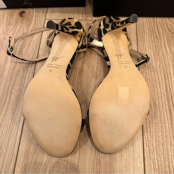 NWT Giuseppi Zanotti Alien Crystal-Detailed Leopard Sandals - Picture 14 of 15